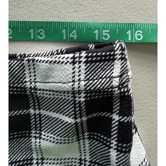 Womens Black White Plaid Pencil Skirt Preppy Academia Checkered Office Career XL - Picture 7 of 8